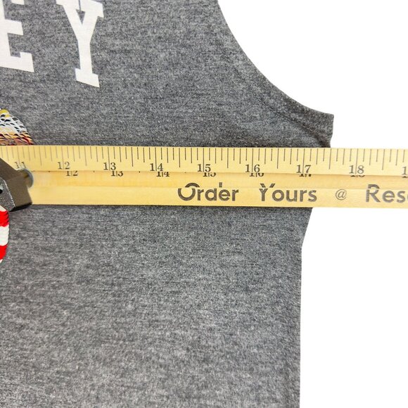 Disney Mickey Mouse Tank Top Large Gray Sequined Patriotic Shirt - Picture 6 of 7